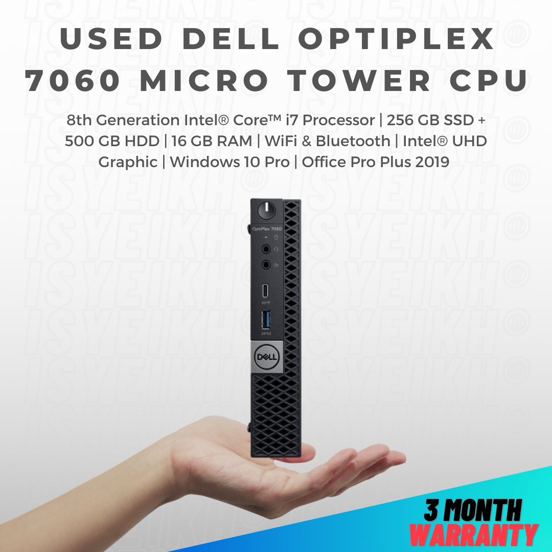Used Dell OptiPlex 7060 Micro Tower – iSyeikh Device